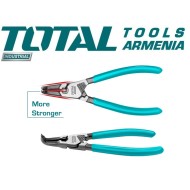 Circlip pliers clamping 7inch curved