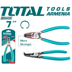 Circlip pliers clamping 7inch curved