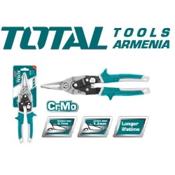 Metal shears with straight cut