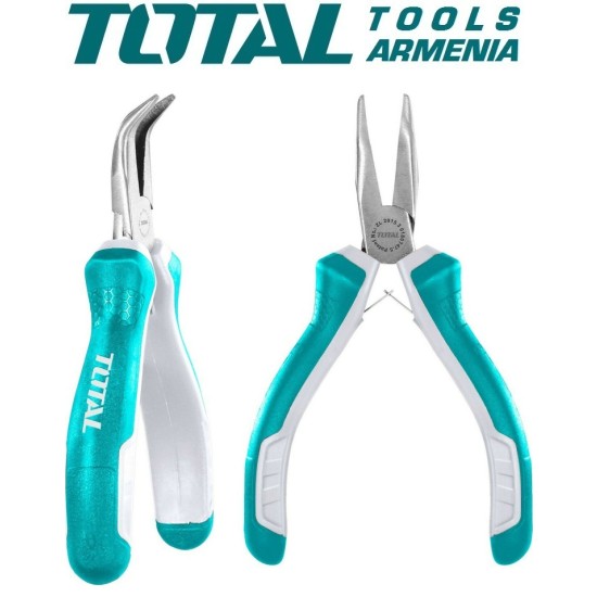 Mini long curved nose pliers 115mm
