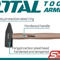 Wooden handle hammer 1000g