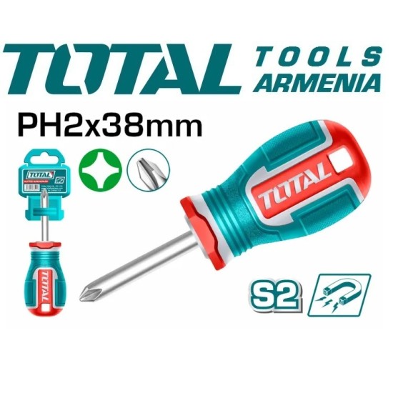 Phillips crosshead screwdriver PH2x38mm Phillips crosshead screwdriver PH2x38mm