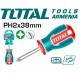 Phillips crosshead screwdriver PH2x38mm Phillips crosshead screwdriver PH2x38mm