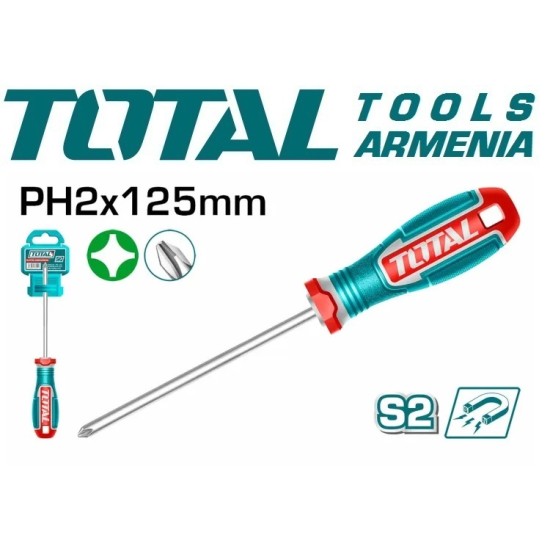Phillips crosshead screwdriver PH2x125mm Phillips crosshead screwdriver PH2x125mm
