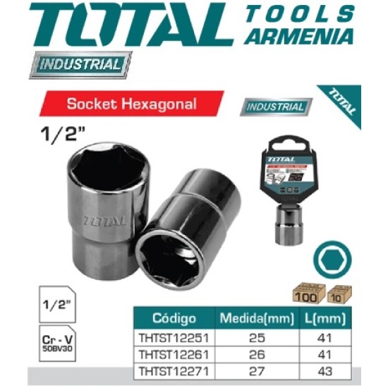 Socket head 10mm - 1/2 " Socket head 10mm - 1/2 "