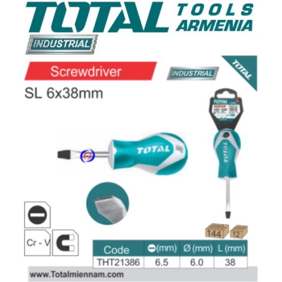 Slotted screwdriver SL 6,5x38 Slotted screwdriver SL 6,5x38