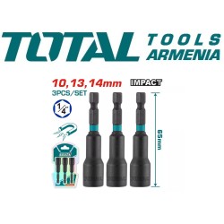 Magnetic impact nut set
