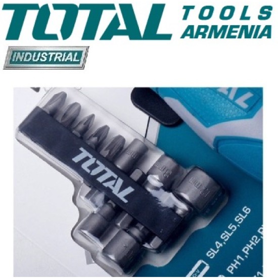 Reversible screwdriver with attachments 15 pcs. Reversible screwdriver with attachments 15 pcs.