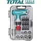 T-shaped reversible screwdriver with 24 pcs