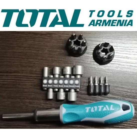 Reversible screwdriver with bits 24 pcs. Reversible screwdriver with bits 24 pcs.