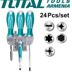 Screwdriver set with bits 24 pcs.