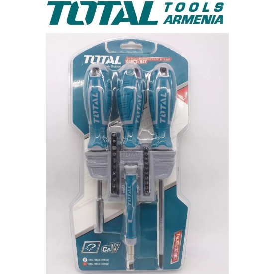Screwdriver set with bits 24 pcs. Screwdriver set with bits 24 pcs.