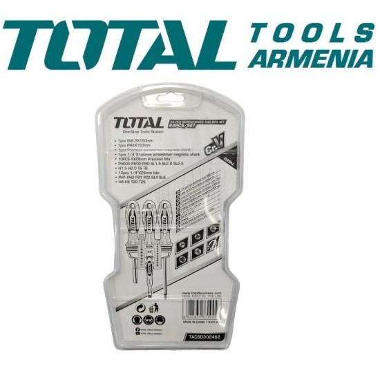 Screwdriver set with bits 24 pcs.