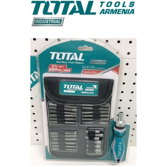 Reversible screwdriver with bits 26 pcs. Reversible screwdriver with bits 26 pcs.