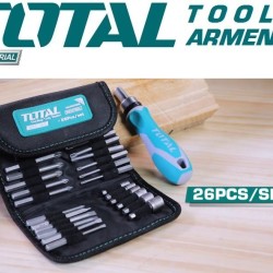 Reversible screwdriver with bits 26 pcs.