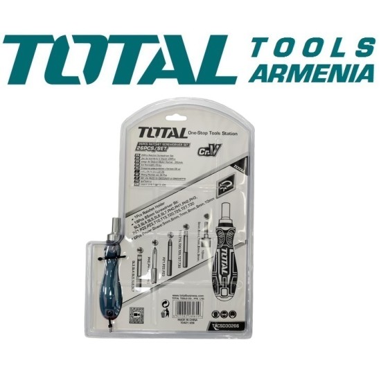 Reversible screwdriver with bits 26 pcs.