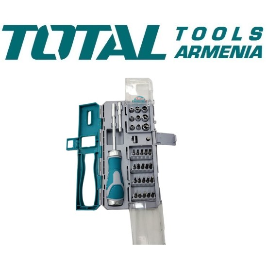 Reversible screwdriver with attachments 33pcs.