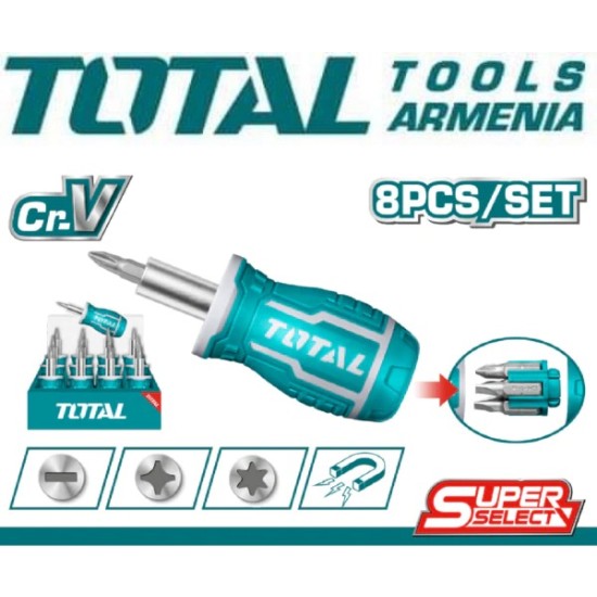 Stubby screwdriver set 8 in 1 Stubby screwdriver set 8 in 1