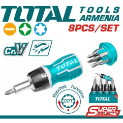Stubby screwdriver set 8 in 1