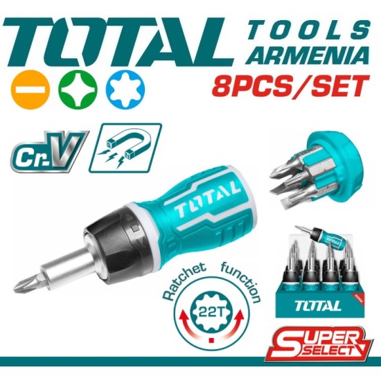 Stubby screwdriver set 8 in 1 Stubby screwdriver set 8 in 1