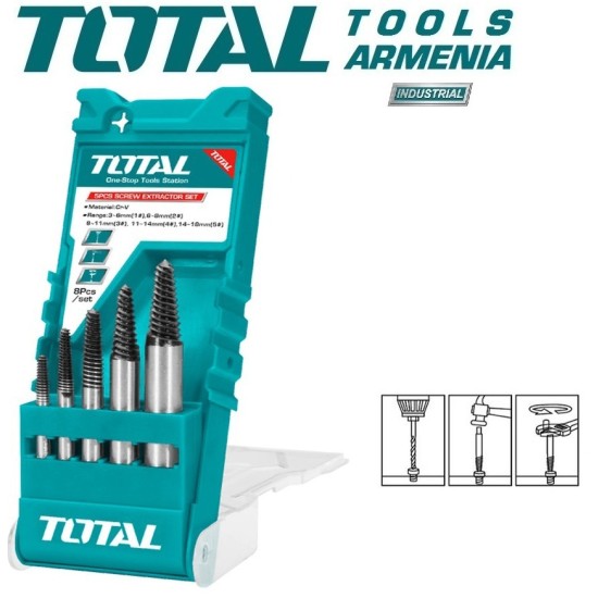 Screw extractor set 5pcs Screw extractor set 5pcs