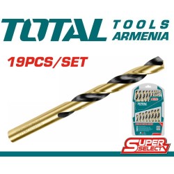 HSS twist drill bit set 19pcs