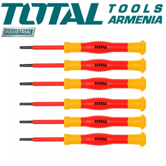 Insulated precision screwdriver set 6 pcs. Insulated precision screwdriver set 6 pcs.