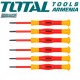 Insulated precision screwdriver set 6 pcs. Insulated precision screwdriver set 6 pcs.