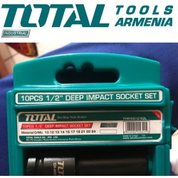 10pcs deep impact socket set 1/2inch