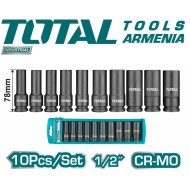 10pcs deep impact socket set 1/2inch