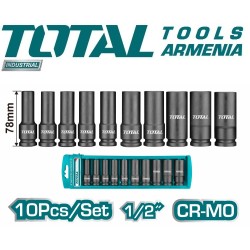 10pcs deep impact socket set 1/2inch