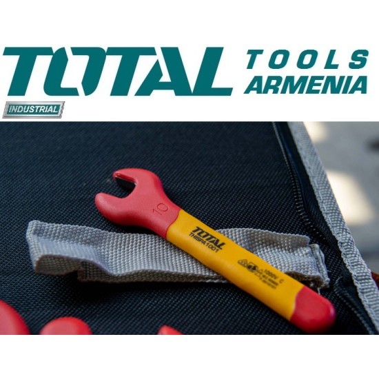 Insulated open-end wrench set 7 pcs