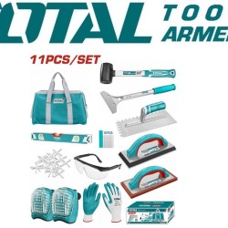 A combo set of plastering tools