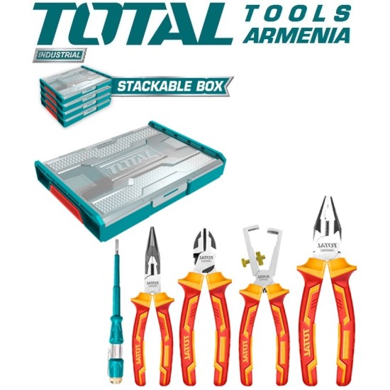 A set of dielectric tools up to 1000V 5pcs. A set of dielectric tools up to 1000V 5pcs.