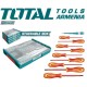 A set of dielectric screwdrivers up to 1000V 10pcs. A set of dielectric screwdrivers up to 1000V 10pcs.