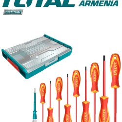A set of dielectric screwdrivers up to 1000V 10pcs.