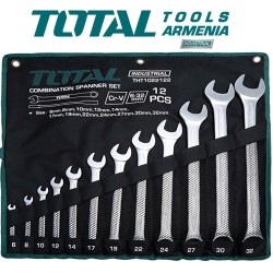 Combination wrench set 12pcs