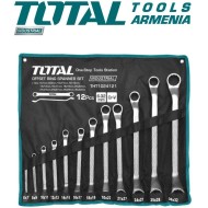 Set of ring spanner wrenches 12pcs.