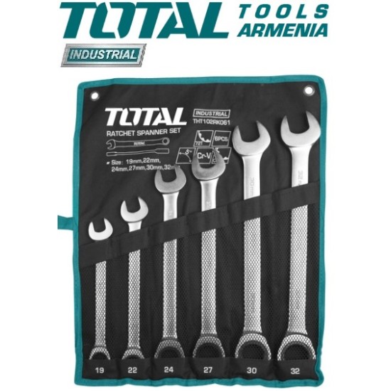 Combination ratchet wrench set 6pcs