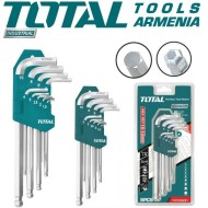 Ball point hex key set, 9 pcs