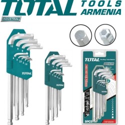 Ball point hex key set, 9 pcs