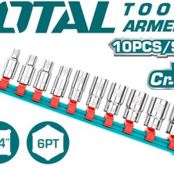 10 pcs 1/4" socket set