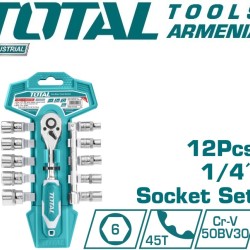 12 pcs 1/4" socket set
