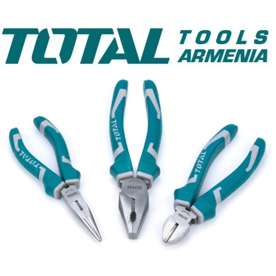 Set of pliers, long nose pliers, side cutters 3 pcs Set of pliers, long nose pliers, side cutters 3 pcs