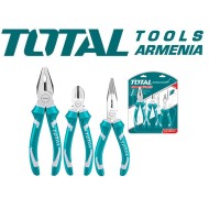 Set of pliers, long nose pliers, side cutters 3 pcs