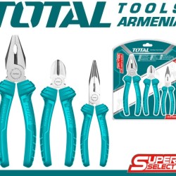Set of pliers, long nose pliers, side cutters 3 pcs