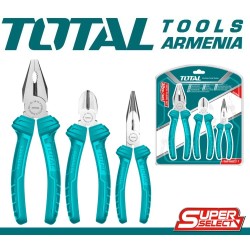 Set of pliers, long nose pliers, side cutters 3 pcs