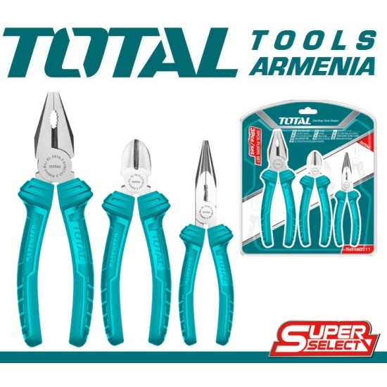 Set of pliers, long nose pliers, side cutters 3 pcs Set of pliers, long nose pliers, side cutters 3 pcs