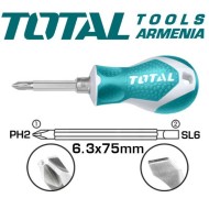 Screwdriver Twin Head ﻿﻿﻿PH2+SL6/75mm