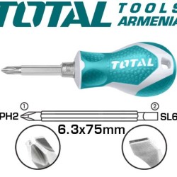 Screwdriver Twin Head ﻿﻿﻿PH2+SL6/75mm